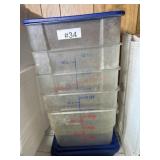5-  12 Quart food storage containers with lids