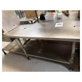 30ï¿½ x 96 stainless steel prep table with drawer