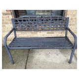 Hummingbird metal patio bench