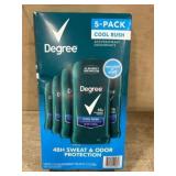 Pack of 5 Degree Cool Rush Deodorants