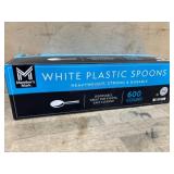 White Plastic Spoons, 600 Count