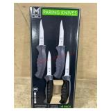 4 Paring Knives with Cap Point Blades