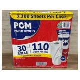 Pom Paper Towels, 30 Rolls Case