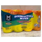 4-Pack Disinfecting Wipes with Lemon and Orange