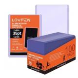 LOVFEN 3ï¿½4 Trading Card Protectors, 100 Pack