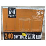 240 Plastic Containers with Lids