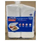 Hefty Supreme 3-Compartment Containers, 125 Ct