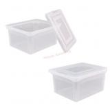 Letter Legal File Totes, Clear, 2-Pack