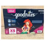Goodnites Disposable Bedtime Pants, XS, 74 Count