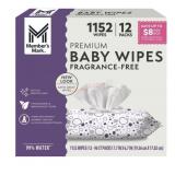 Premium Baby Wipes, Fragrance-Free, 1152 Count