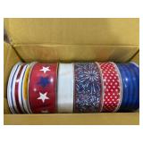 Premium Red White and Blue Ribbon Set