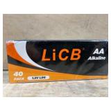 40-Pack AA Alkaline Batteries