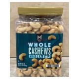 Container of Whole Cashews with Sea Salt