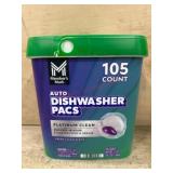 Dishwasher Pacs ï¿½ Platinum Clean, 105 Count