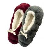 Brookstone Womenï¿½s 2-Pack Cozy Slipper Socks
