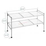 Seville Classics 2-Tier Steel Mesh Utility Rack