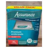 Assurance Premium Underpads XL 30-Count