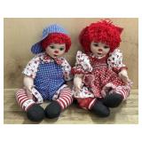 Marie Osmond 16 inch porcelain boy and girl clown