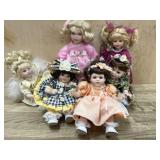 6 Marie Osmond porcelain cupcake dolls  Peach