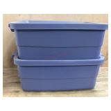 2- Rubbermaid totes with lids