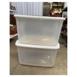 2 Clear totes with lids