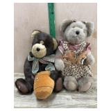 2- 14 inch Boyds Bears One with Honey pot and one
