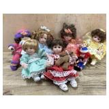 6- Dolls  Some Marie Osmond cupcake dolls and one