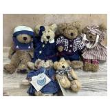 6 Boyds Bears dressed in sailor suit, sweater and