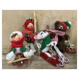 4- Annalee doll Christmas figures
