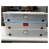 3- Under the bed storage totes with 2 good lids