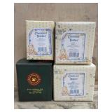 3- Cherished Teddies and 1 Boyds bear figures
