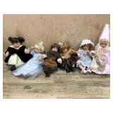 6- Lee Middleton miniature dolls   Cinderella, Bo