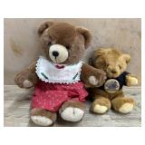 Dakin bear in red dress and Purdue bear