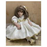Marie Osmond 18 inch porcelain doll in white