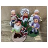 6- Annalee dolls 6 inch Rabbit, Christmas doll,