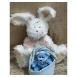 14 inch White Boyds Bears Easter rabbit with