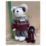 16 inch Boyds Bears Girl in grey winter outfit