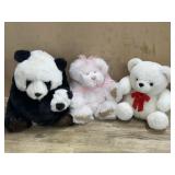 Annette Funicello pink bear and 2 other stuffed