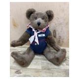 18 inch Boyds Bears Jointed bear in navy suit