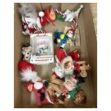 14- Miniature Annalee dolls  Snowman, Santas and