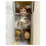Seymour Mann porcelain doll with bear in box