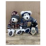2- 14 inch Boyds Bears In sweaters with penguin