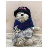 16 inch Boyds Bears Girl in stripe dress and blue