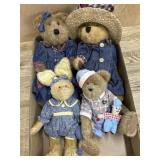 4-Boyds Bears in denim clothes  Rabbit in floral