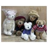 5- Boyds Bears Girl with glasses, Scholar and