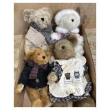 4- 10 and 12 inch Boyds Bears  (dog in sweater,