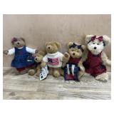 5 Boyds Bears All dressed in red white and blue