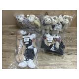 4- Bags of new Small Boyds Bears Moose, Panda