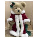 16 inch Boyds Bear Santa bear with stand