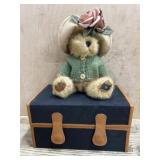 16 inch Boyds Bears Girl doll in blue dress with